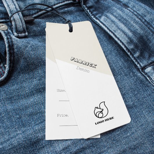 Kleding Hang Label Modern Trendy Minimalist Mini Visitekaartjes