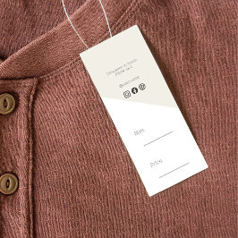 Kleding Hang Label Modern Trendy Minimalist Mini Visitekaartjes