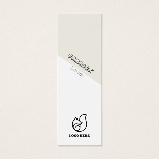 Kleding Hang Label Modern Trendy Minimalist Mini Visitekaartjes (Voorkant)