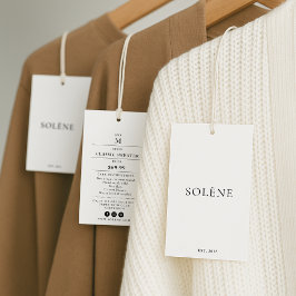 Kleding Hang Tag met Prijs, Maat, Stijl & Social Visitekaartje