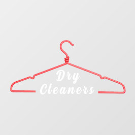 Kleding Hanger Stomerij Bedrijfsreclame Deur  Raamsticker