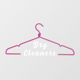 Kleding Hanger Stomerij Bedrijfsreclame deur  Raamsticker