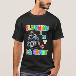 Kleding in 8e klas Sloth Monster Truck Terug T T-shirt