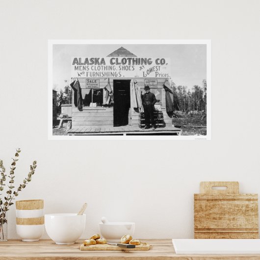 Kleding in Anchorage, Alaska 1915 Poster (Keuken)
