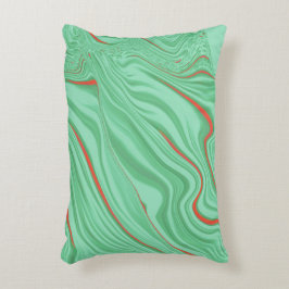 Kleding in krommen met lichtmuntgroene tinten accent kussen