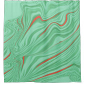 Kleding in krommen met lichtmuntgroene tinten douchegordijn (Voorkant)