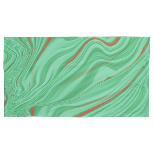 Kleding in krommen met lichtmuntgroene tinten kussensloop (Voorkant-Links)