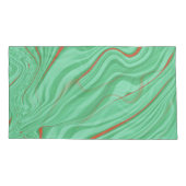 Kleding in krommen met lichtmuntgroene tinten kussensloop (Achterkant-Links)