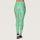 Kleding in krommen met lichtmuntgroene tinten leggings (Achterkant)