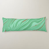 Kleding in krommen met lichtmuntgroene tinten lichaamskussen (Achterkant)