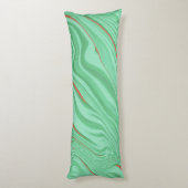 Kleding in krommen met lichtmuntgroene tinten lichaamskussen (Achterkant (Verticaal))