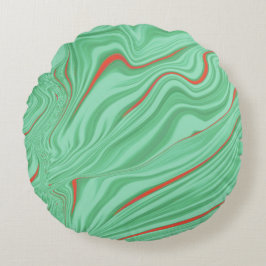 Kleding in krommen met lichtmuntgroene tinten rond kussen