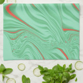 Kleding in krommen met lichtmuntgroene tinten theedoek (Gevouwen)