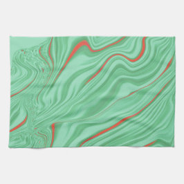 Kleding in krommen met lichtmuntgroene tinten theedoek