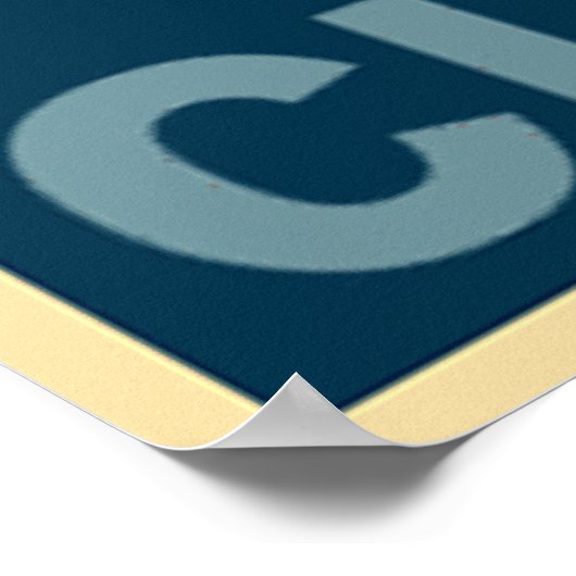 Kleding in rood en blauw poster (Hoek)