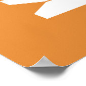 Kleding in zwart-wit en Oranje wasruimte Poster (Hoek)