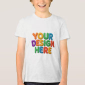 kleding | JE ONTWERPT HIER Tri-Blend Shirt (Voorkant)