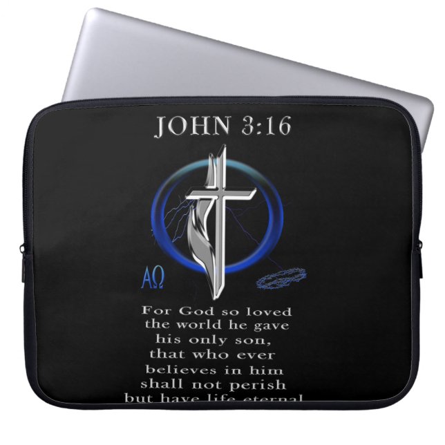 Kleding John 3:16 Laptop Sleeve (Voorkant)