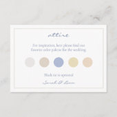 Kleding Jurk Code Pastels Bruiloft RSVP Informatiekaartje (Voorkant)