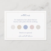 Kleding Jurk Code Pastels Bruiloft RSVP Informatiekaartje (Voorkant)