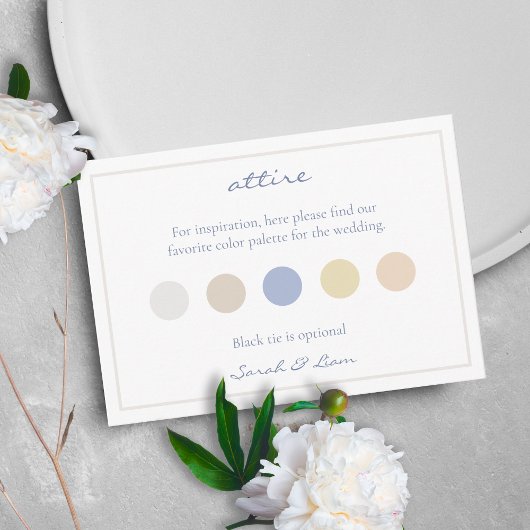 Kleding Jurk Code Pastels Bruiloft RSVP Informatiekaartje