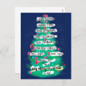 Kleding Kerstaftellen Feestdagenkaart (Voorkant / Achterkant)