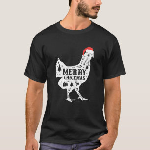 Kleding Kerstmis Kip Kerstdag Merry Chickmas T-shirt