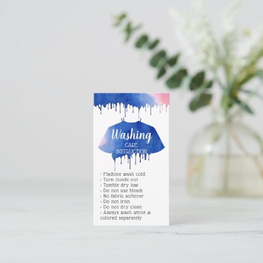 Kleding kleding wasgoed visitekaartje (Staand voorkant)