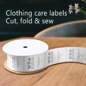 Kleding kledinglabels Care logo's katoen wit Satijnen Lint