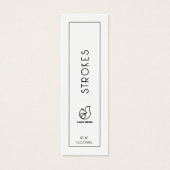 Kleding Label Dank u Hang Label Wit Mini Visitekaartjes (Voorkant)