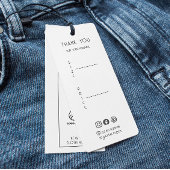 Kleding Label Dank u Hang Label Wit Mini Visitekaartjes