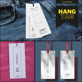 Kleding Label Dank u Hang Label Wit Mini Visitekaartjes