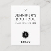 Kleding Labels Hang Labels Klein-zwart-wit (Voorkant)