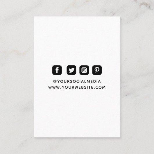 Kleding Labels Hang Labels Klein-zwart-wit (Achterkant)