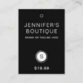 Kleding Labels Hang Labels Klein-zwart-wit (Voorkant)