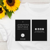 Kleding Labels Hang Labels Klein-zwart-wit