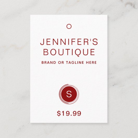 Kleding Labels Hang Labels Kleine Onderneming Bour (Voorkant)