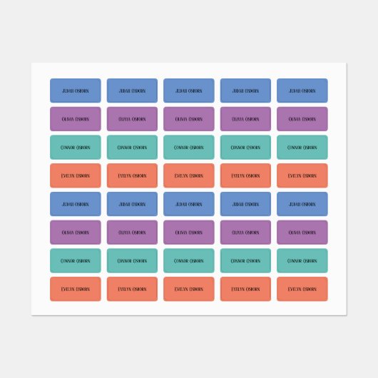 Kleding Labels - Jewel Tones (Vel)