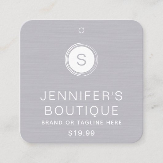 Kleding Labels Klein bedrijf Grijs Wit (Voorkant)