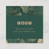 Kleding Labels Klein bedrijf Groen Goud Bloemen (Achterkant)