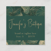 Kleding Labels Klein bedrijf Groen Goud Bloemen (Voorkant)