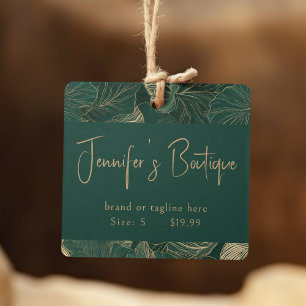 Kleding Labels Klein bedrijf Groen Goud Bloemen