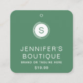 Kleding Labels Klein bedrijf Groen Wit (Voorkant)