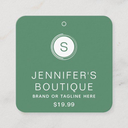 Kleding Labels Klein bedrijf Groen Wit (Voorkant)