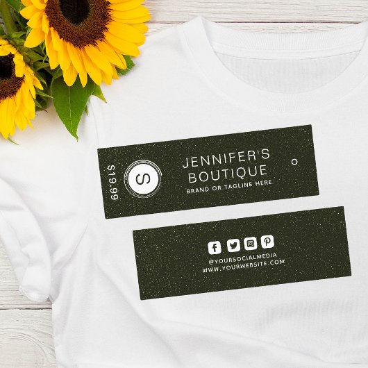 Kleding Labels Klein bedrijf Groen Wit