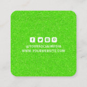 Kleding Labels Klein bedrijf Groen Wit glitter (Achterkant)