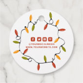 Kleding Labels Klein Bedrijf Kerstverlichting (Achterkant)