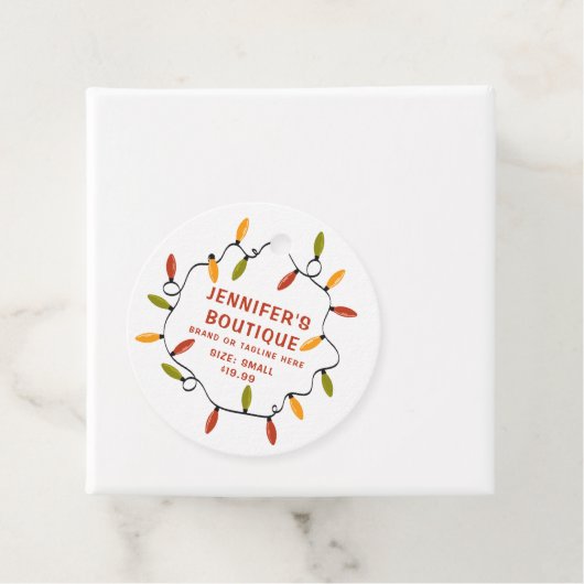 Kleding Labels Klein Bedrijf Kerstverlichting (In situ)