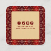 Kleding Labels Klein Bedrijf Luxe Rood Geometrisch (Achterkant)