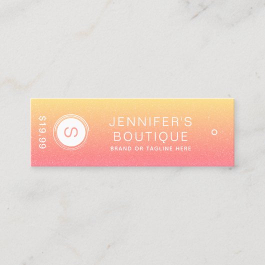 Kleding Labels Klein bedrijf Oranje Wit (Voorkant)